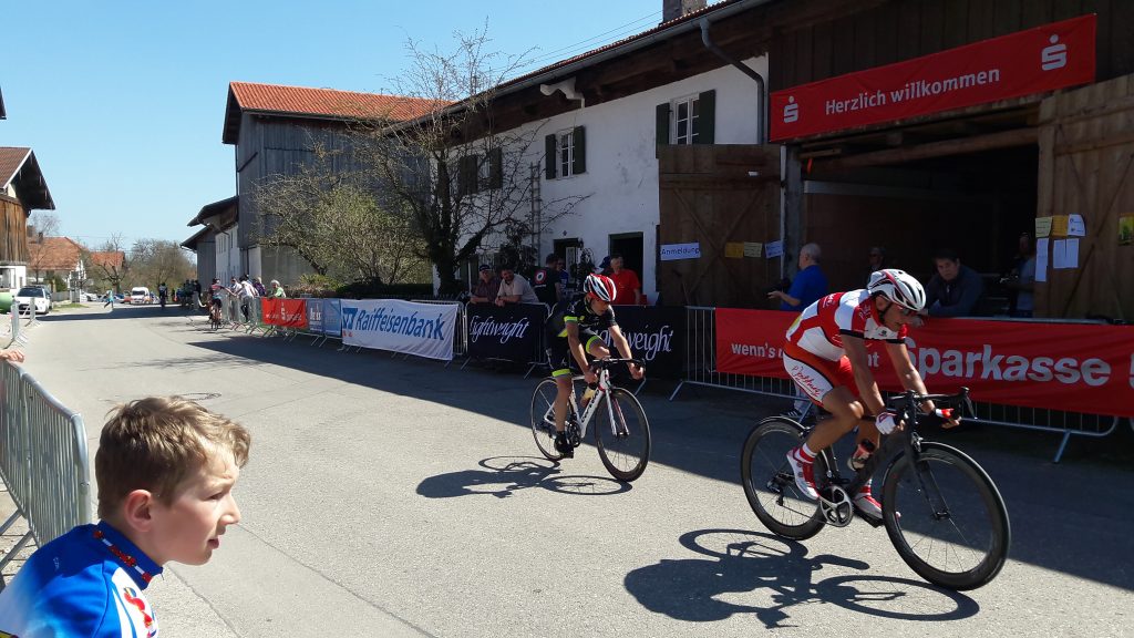 Hannes in der 3 Mann starken Spitzengruppe